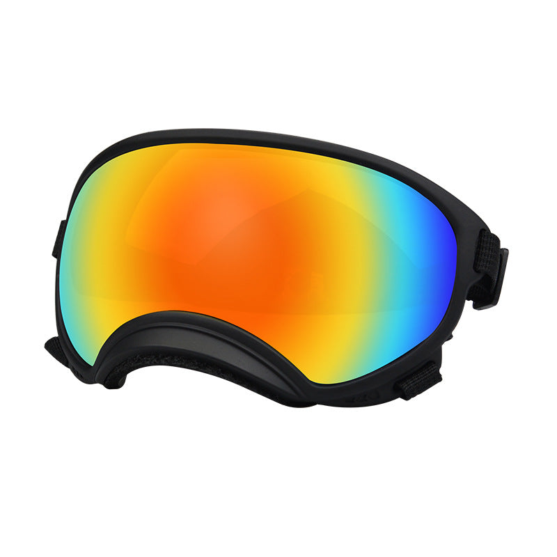 Duststorm trail goggles, black frame with red mirror lens
